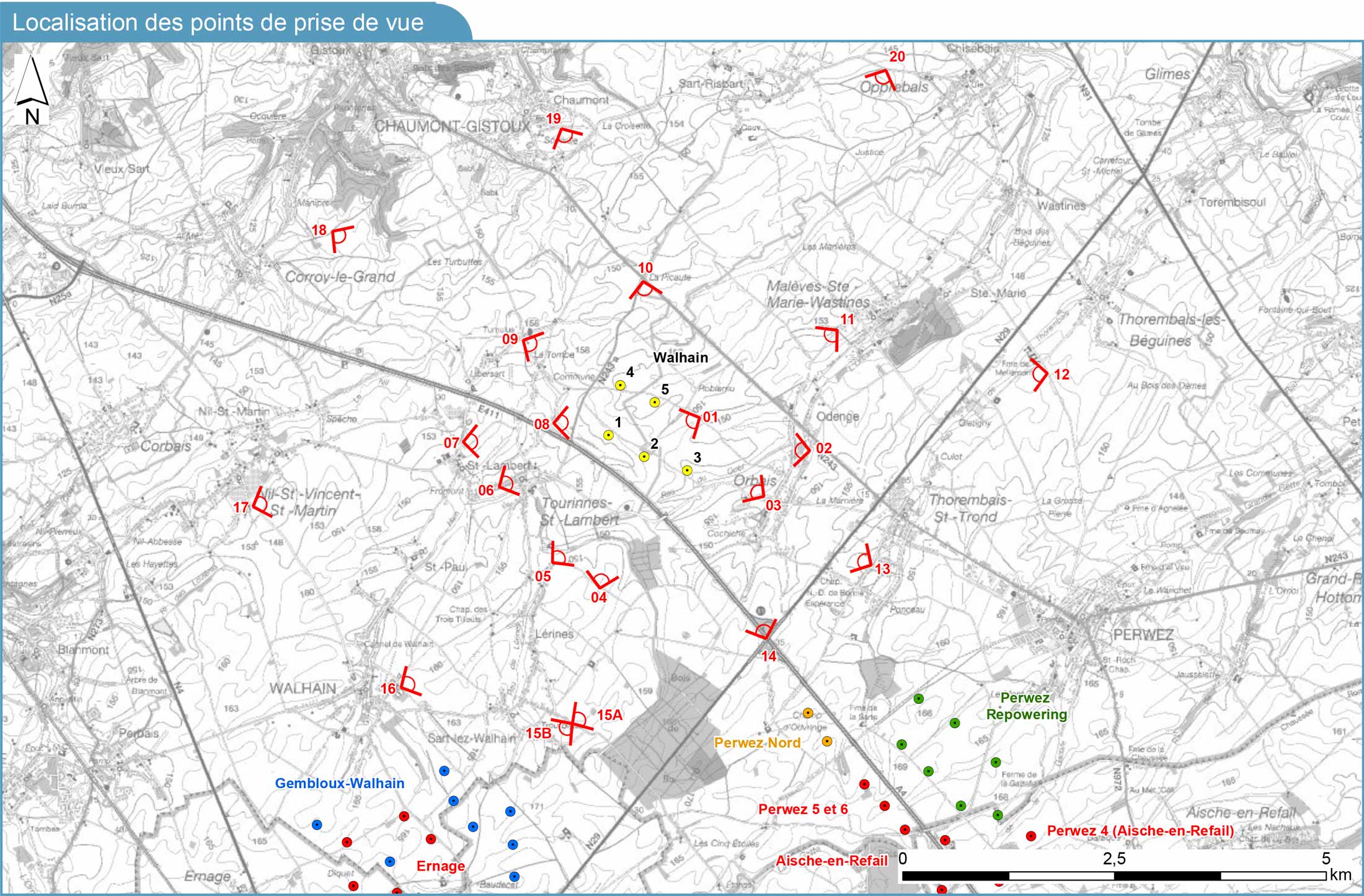 Localisation des points de prise de vue